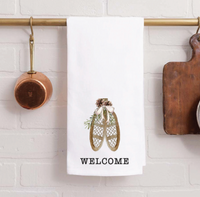 Snowshoes Personalized Tea Towel