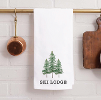 Watercolor Trees Personalized Tea Towel
