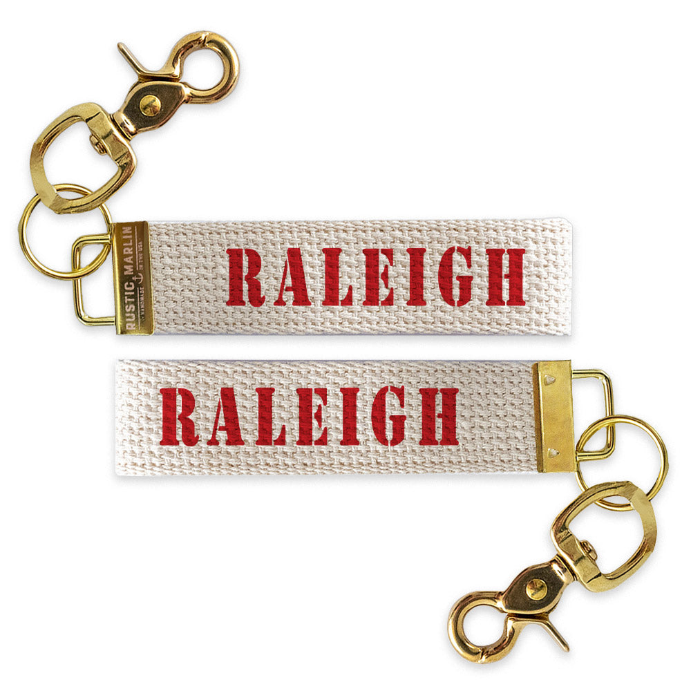 Raleigh Stencil Keychain