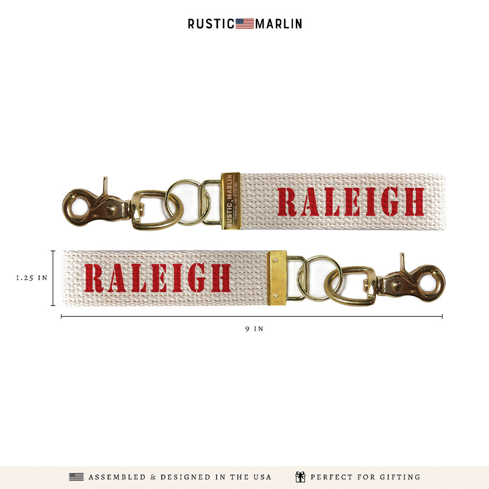 Raleigh Stencil Keychain