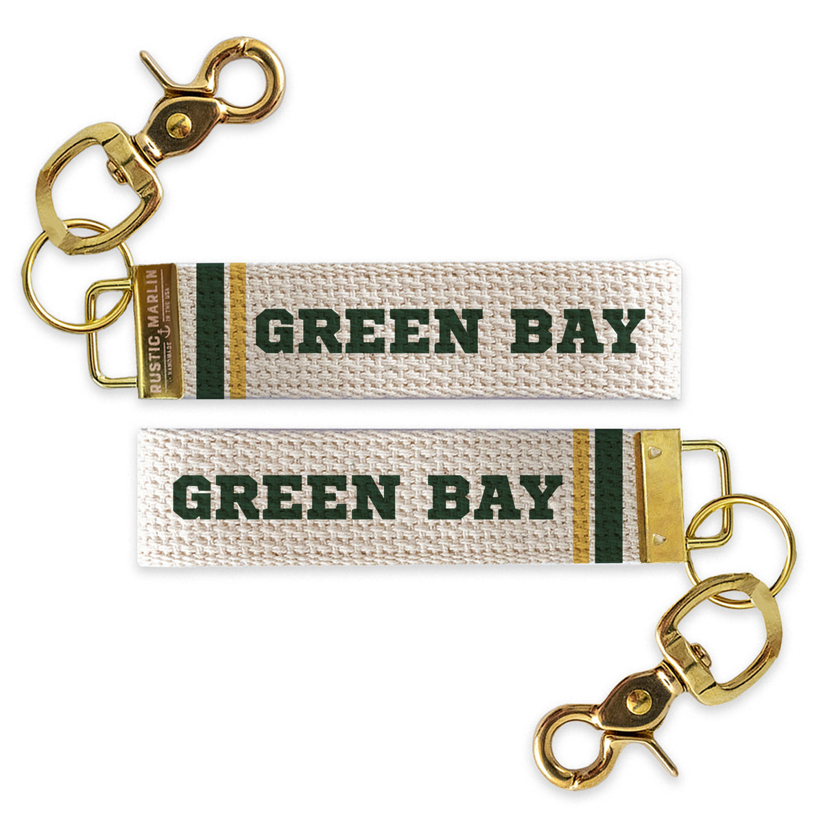 Green Bay Stripes Keychain