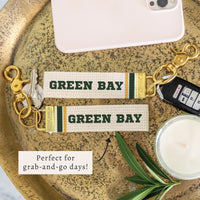Green Bay Stripes Keychain