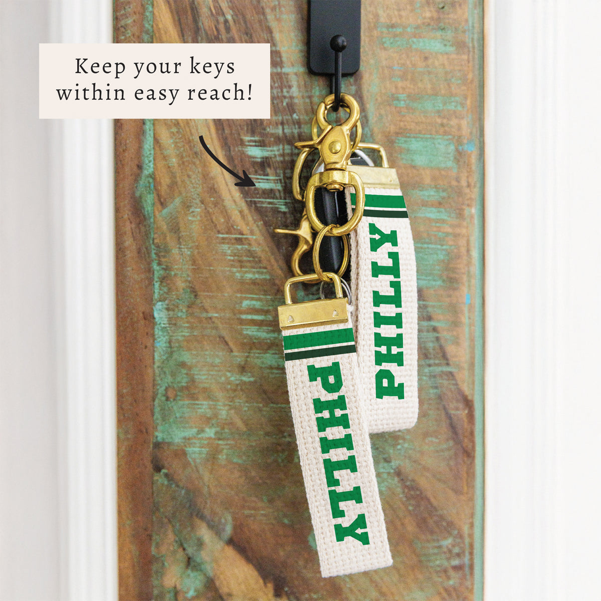 Philly Stripes Keychain