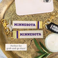 Minnesota Stripes Keychain