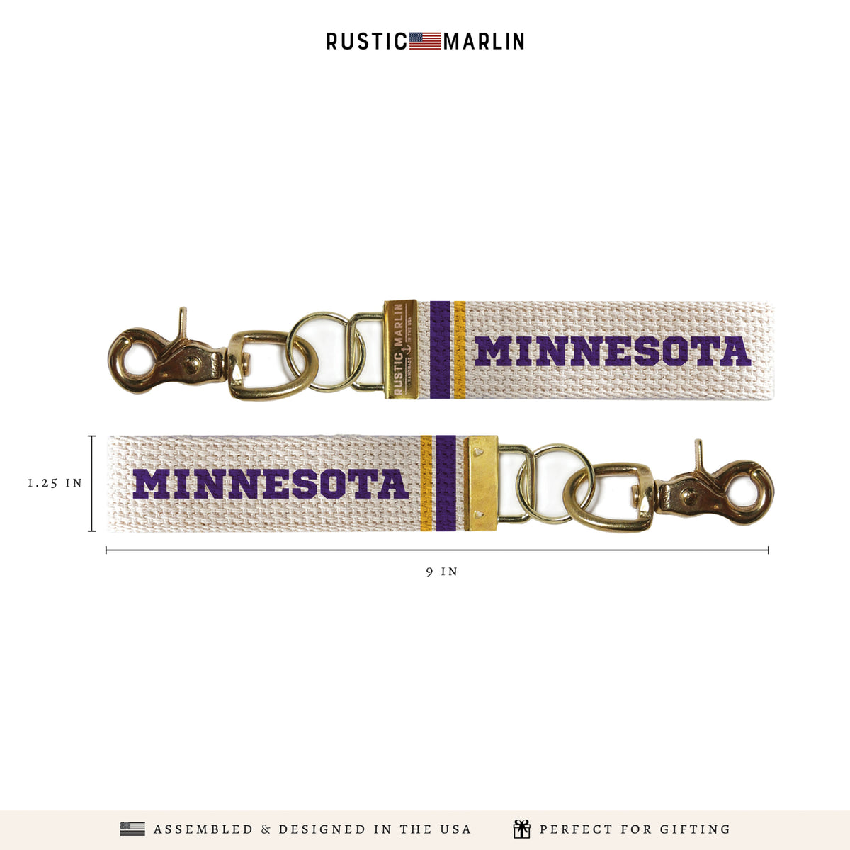 Minnesota Stripes Keychain