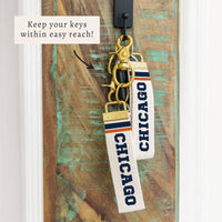 Chicago Stripes Keychain