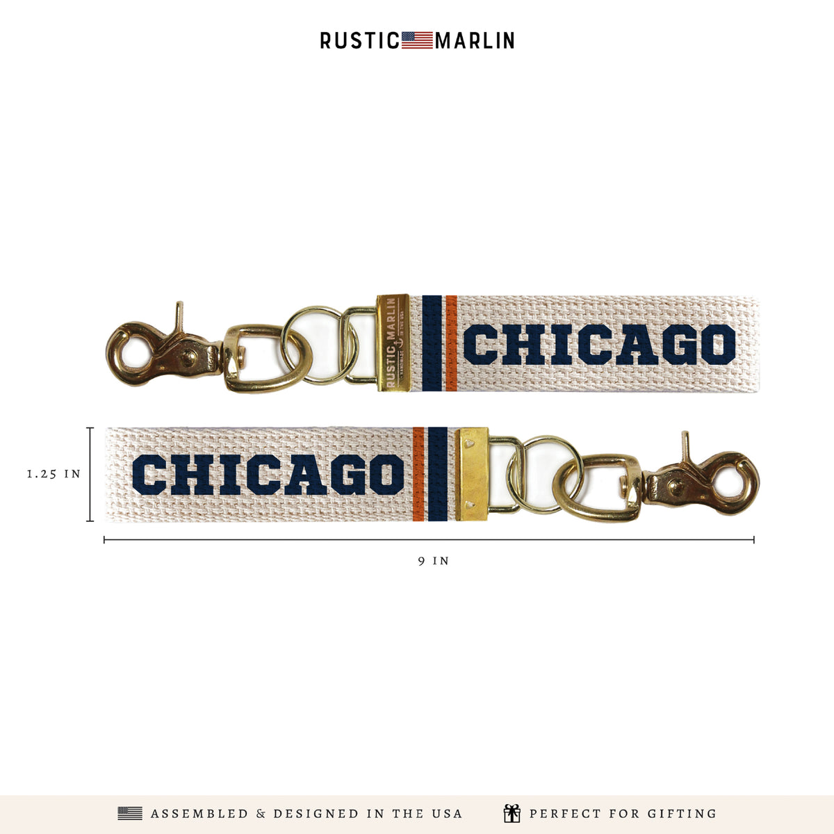 Chicago Stripes Keychain