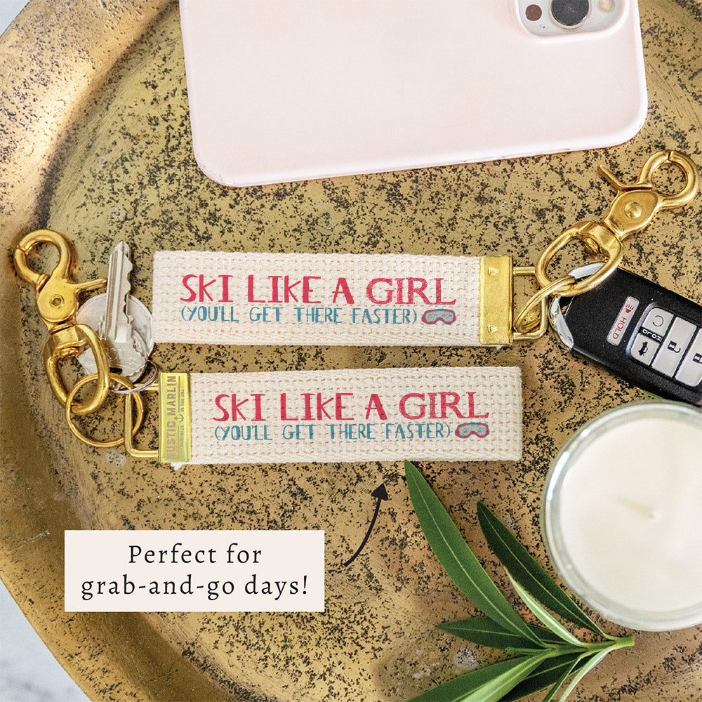 Ski Like A Girl Keychain