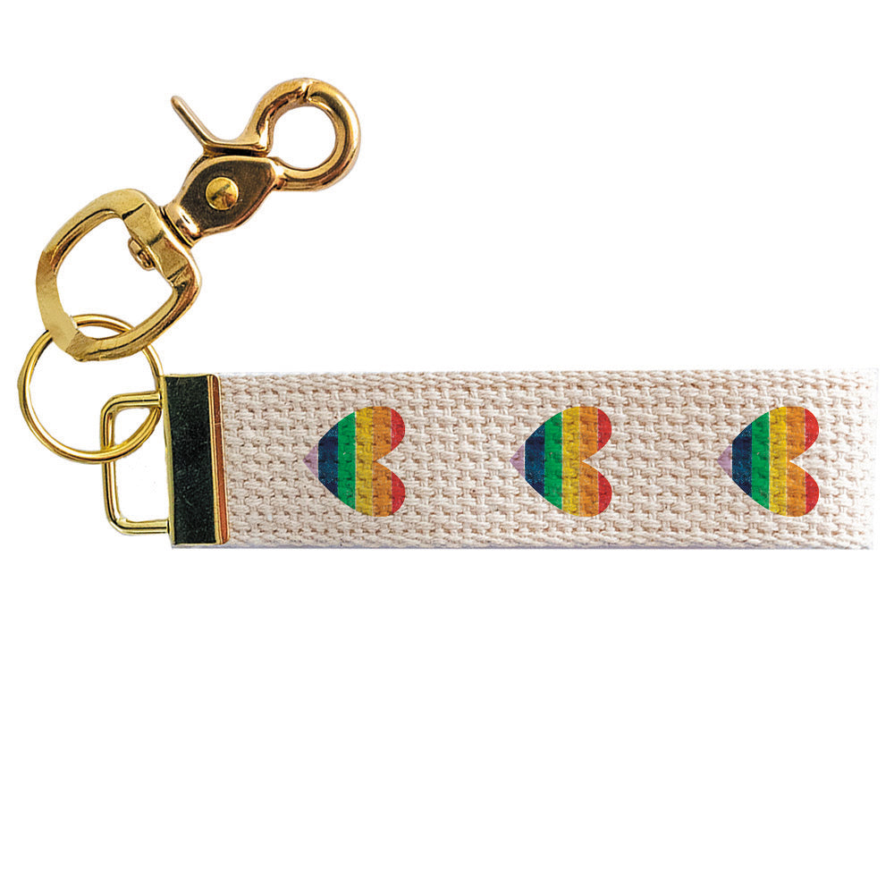 Rainbow Heart Keychain