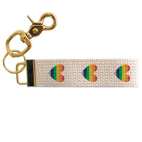Rainbow Heart Keychain