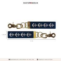 Anchor Navy Block Keychain