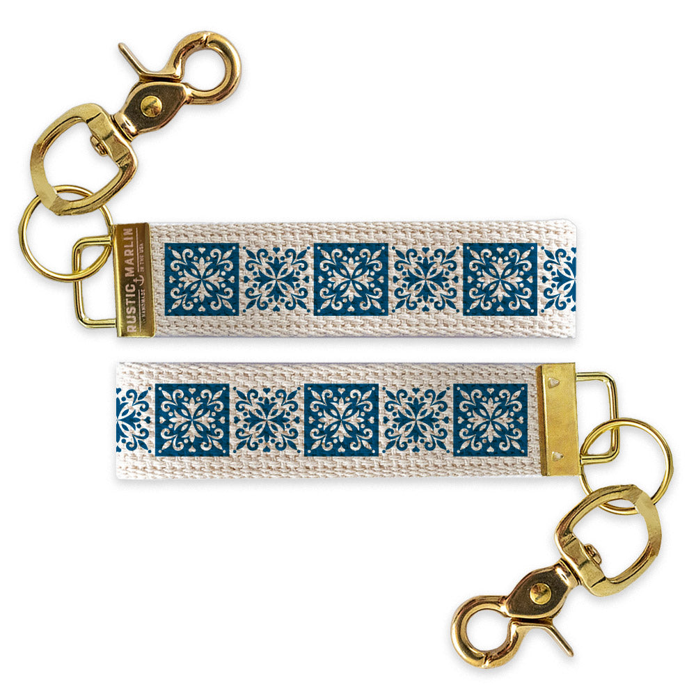 Blue Tiles Keychain