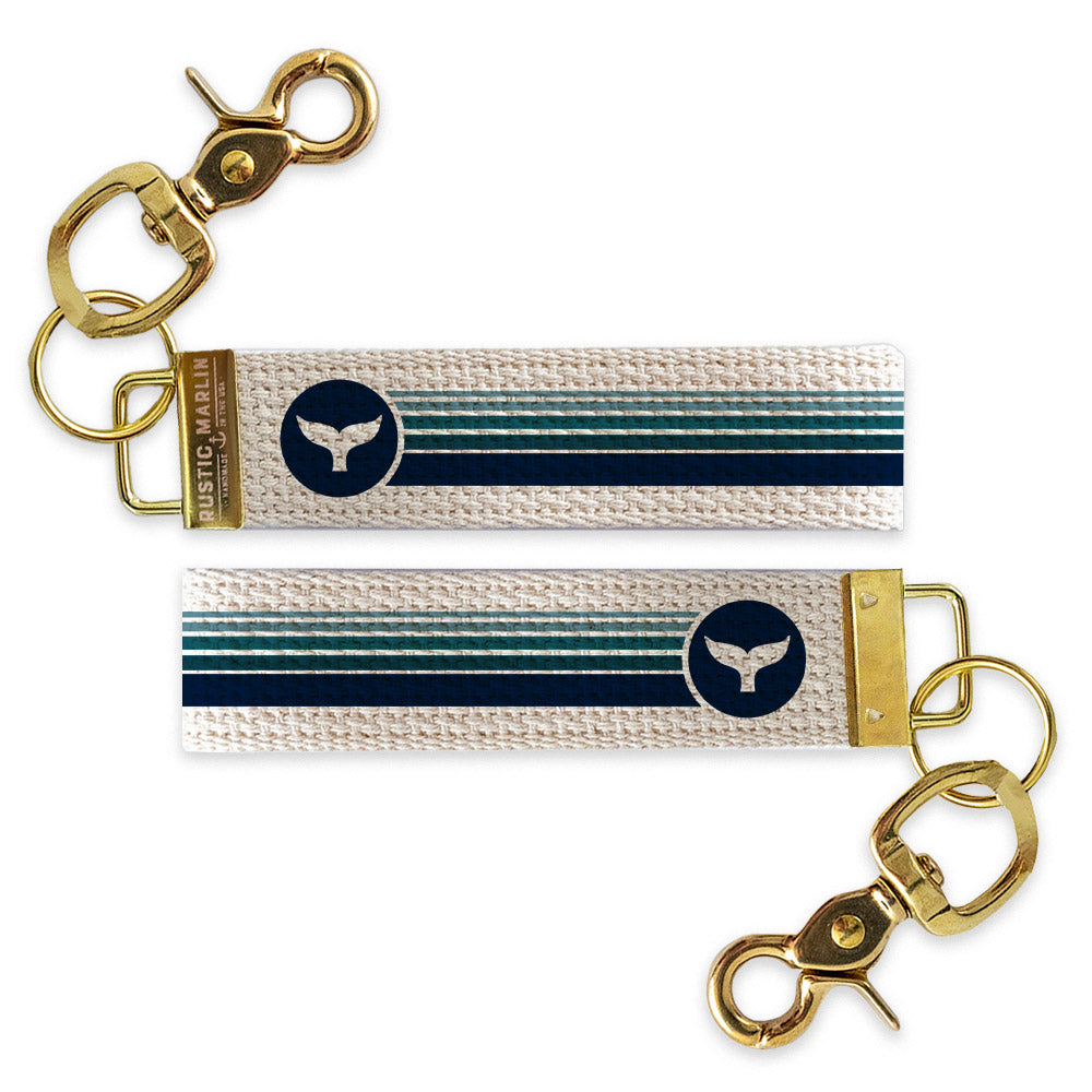 Whale Tail Stripes Keychain