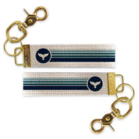 Whale Tail Stripes Keychain