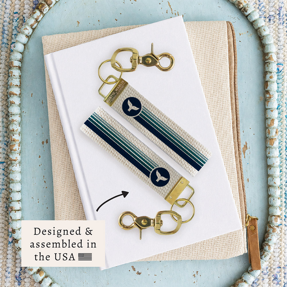 Whale Tail Stripes Keychain