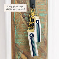 Whale Tail Stripes Keychain
