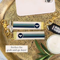 Whale Tail Stripes Keychain