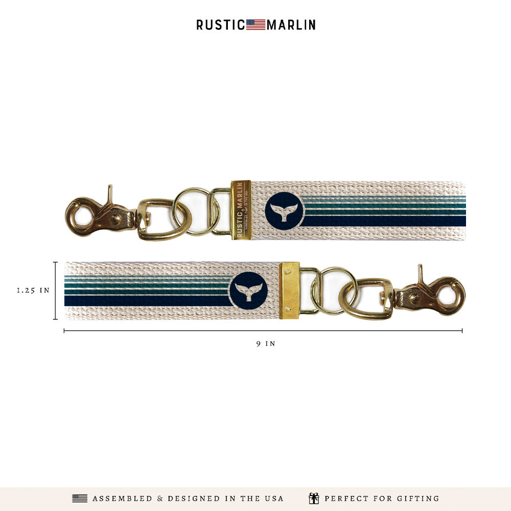 Whale Tail Stripes Keychain