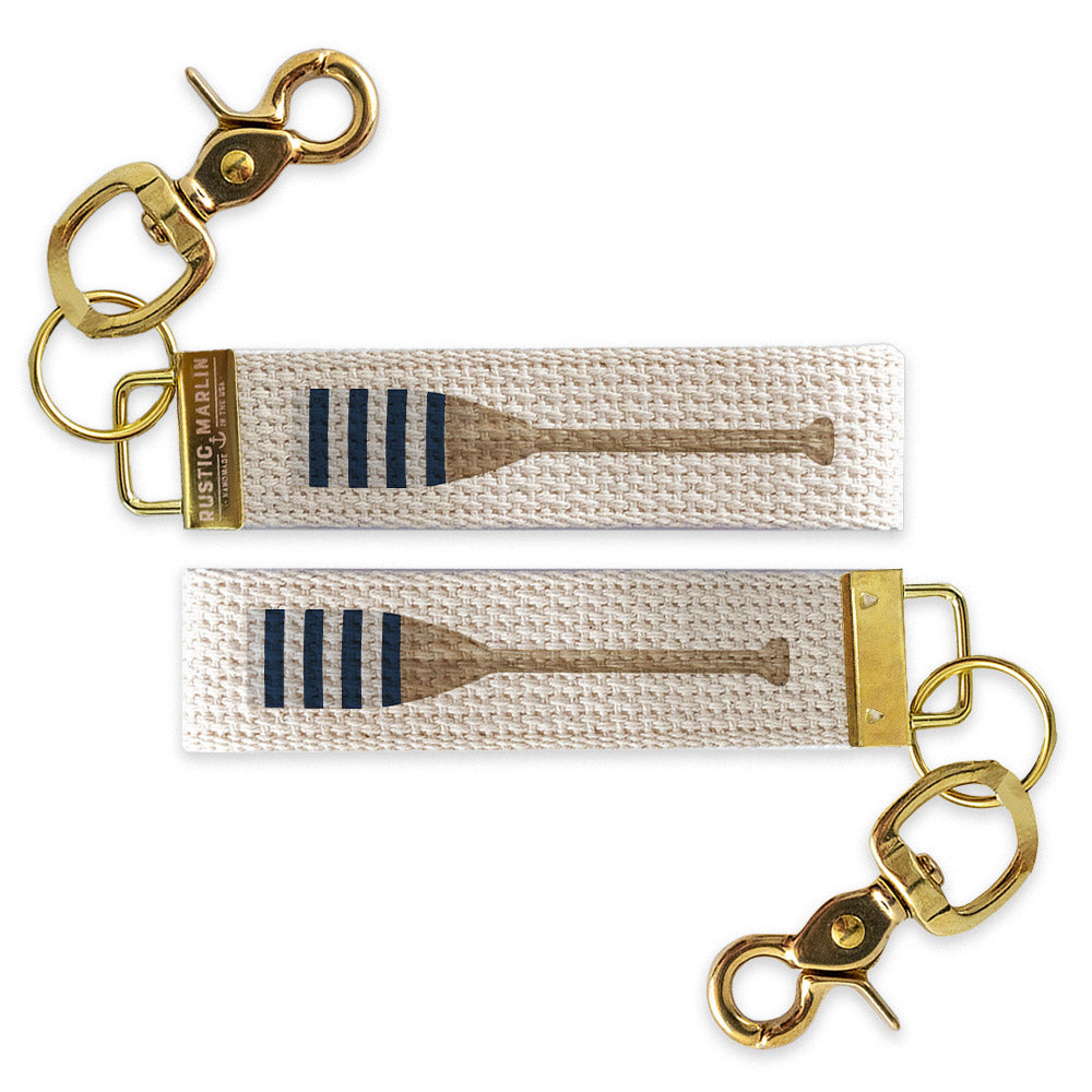 Striped Oar Keychain