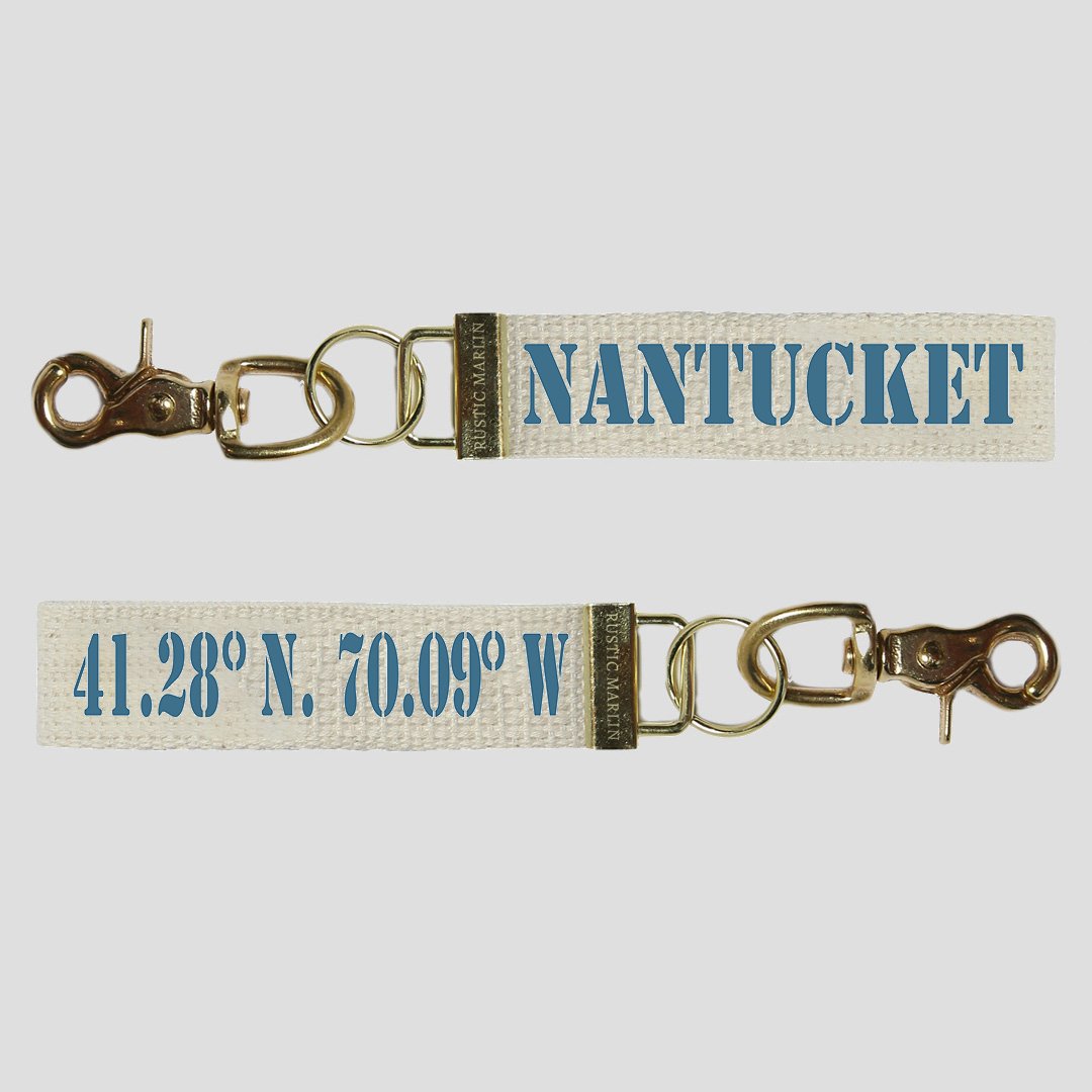 Your Town + Coordinates Keychain