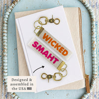 Boston Wicked Smaht Orange And Pink Keychain
