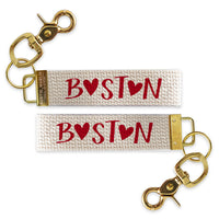 Boston Heart Keychain