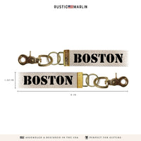 Boston Black Keychain
