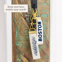 Boston Skyline Keychain