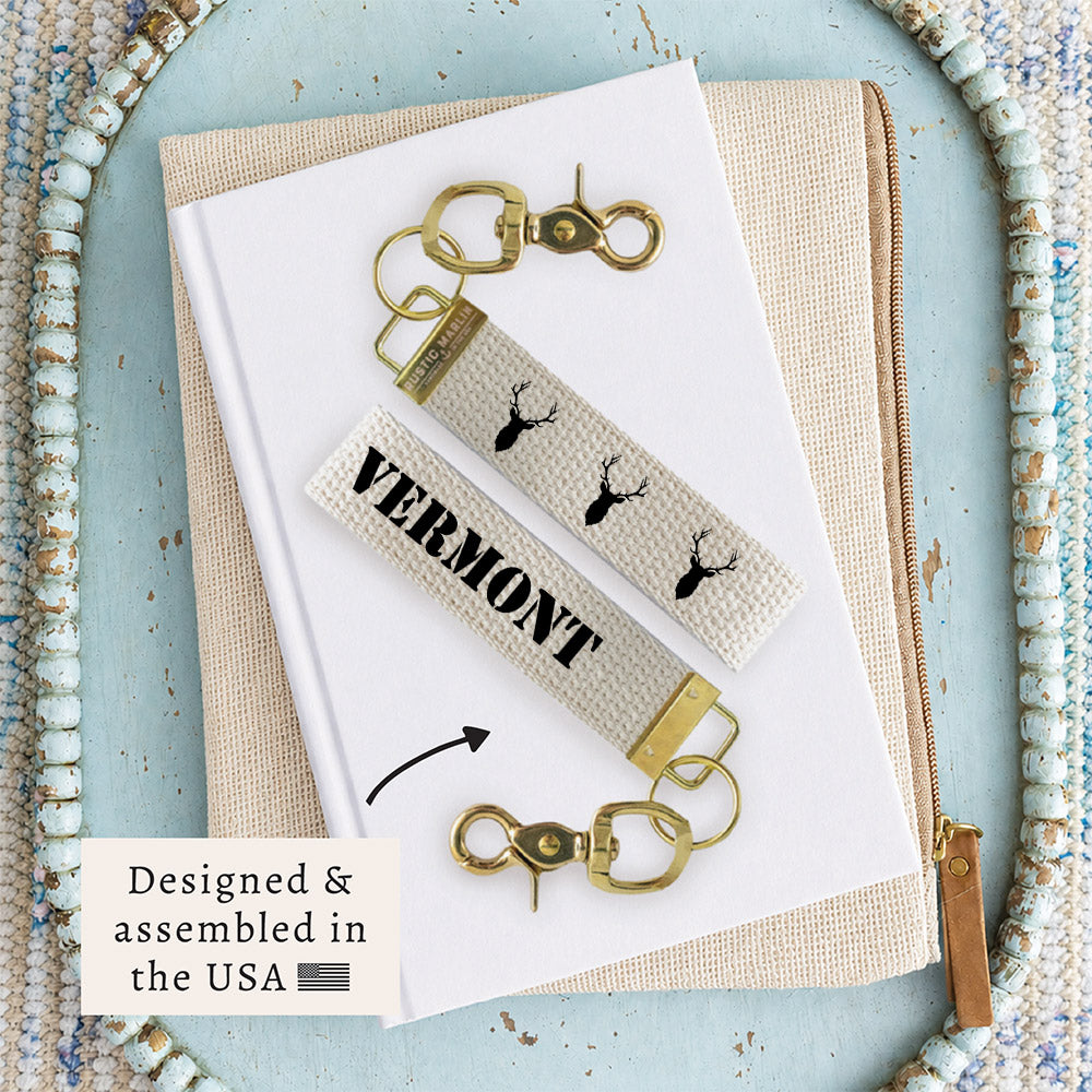 Stag Deer Personalized Keychain