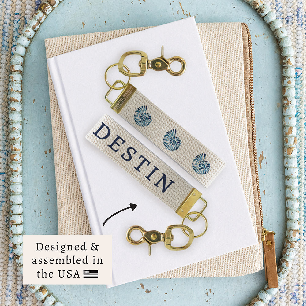 Blue Shell Personalized Keychain