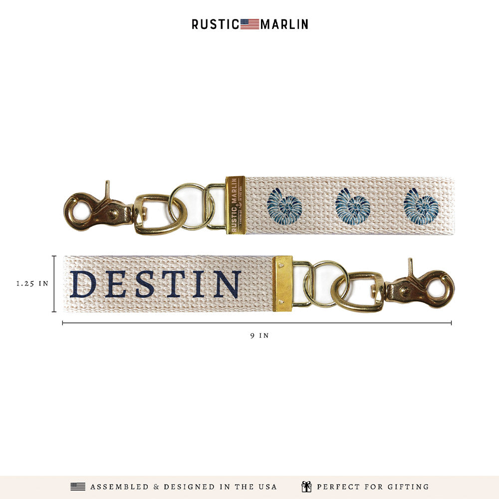Blue Shell Personalized Keychain
