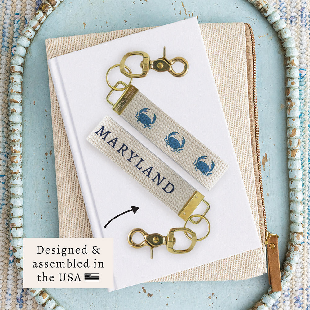 Blue Crab Personalized Keychain