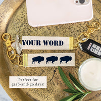 Buffalo Personalized Keychain