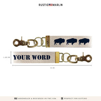 Buffalo Personalized Keychain