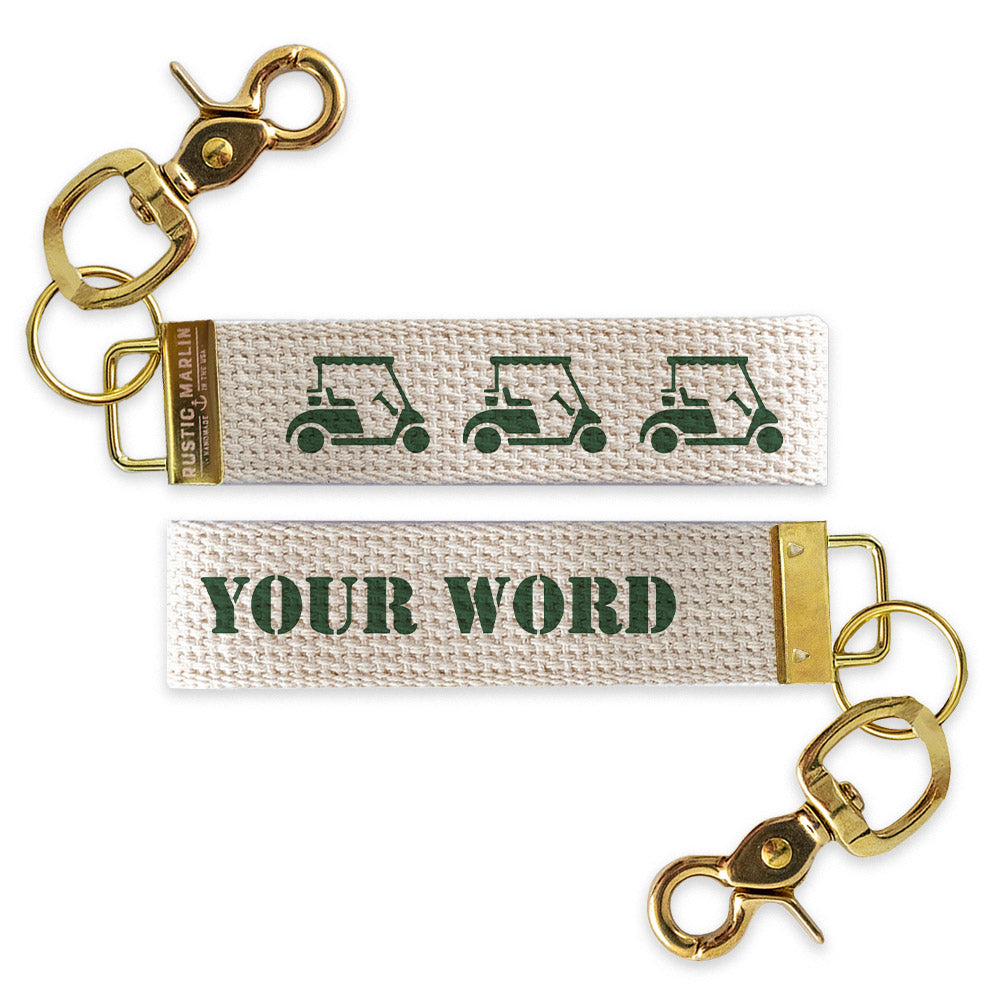 Golf Cart Personalized Keychain