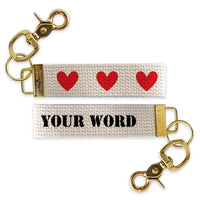 Hearts Personalized Keychain