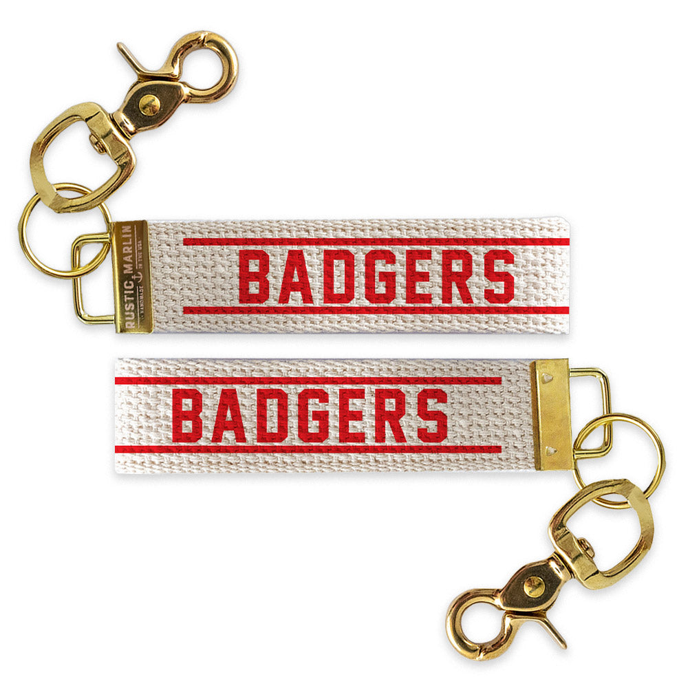 Collegiate Stripe Personalized Keychain