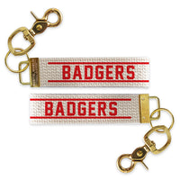 Collegiate Stripe Personalized Keychain