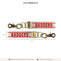 Collegiate Stripe Personalized Keychain