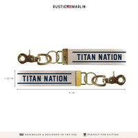 Collegiate Stripe Personalized Keychain