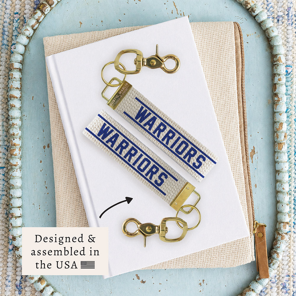 Collegiate Stripe Personalized Keychain