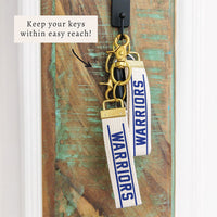 Collegiate Stripe Personalized Keychain