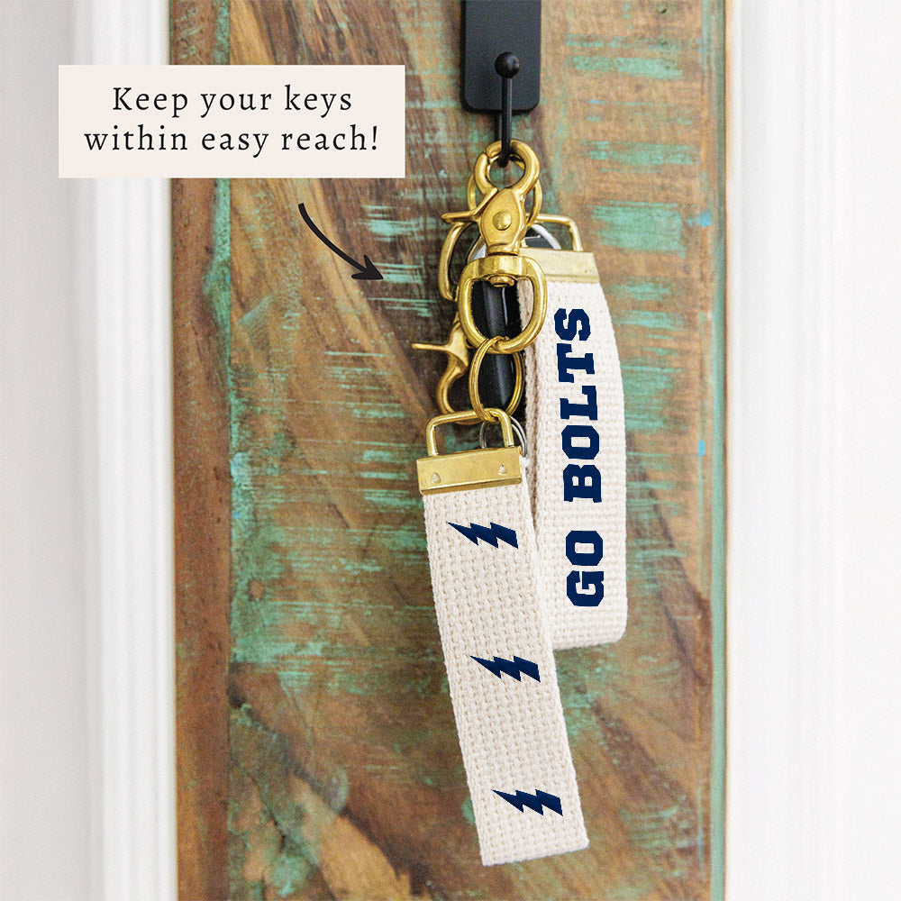 Lightning Bolt Personalized Keychain