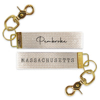 Script Typewriter Personalized Keychain