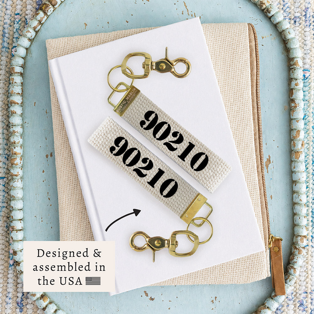 Zip Code Personalized Keychain