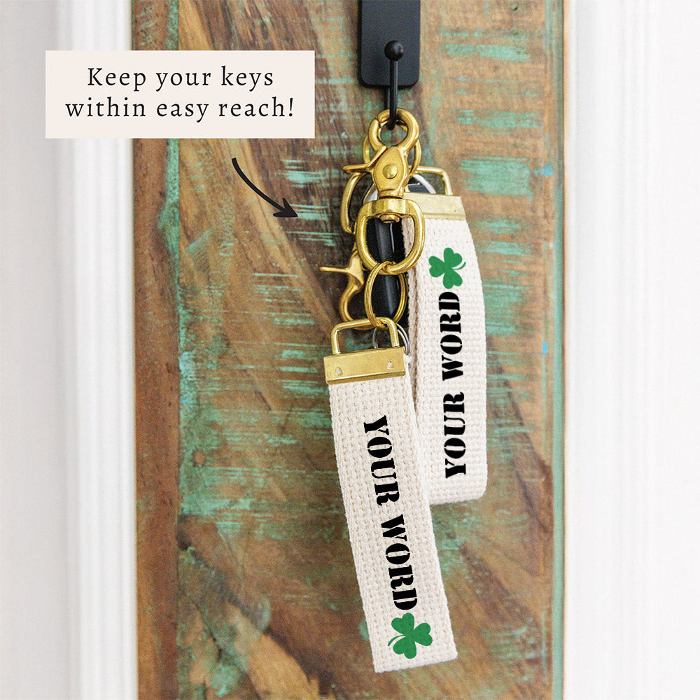 Shamrock Personalized Keychain