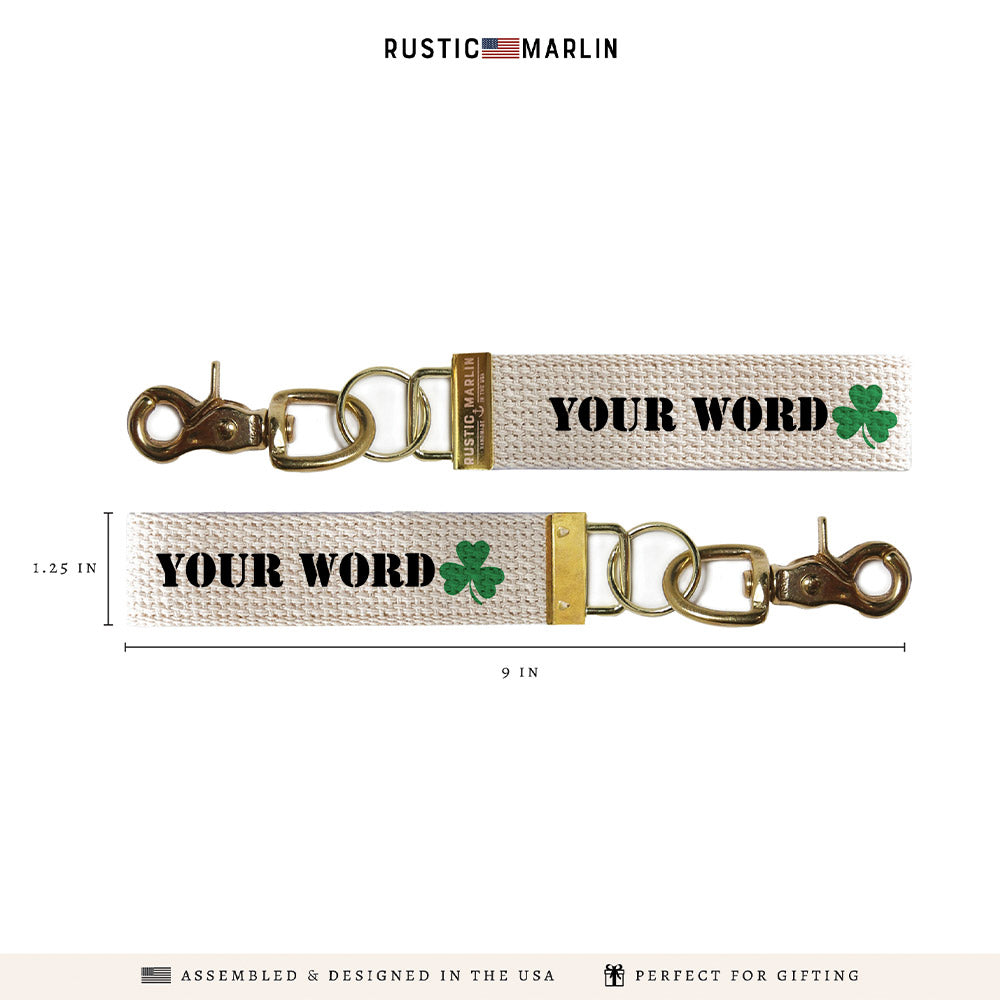 Shamrock Personalized Keychain