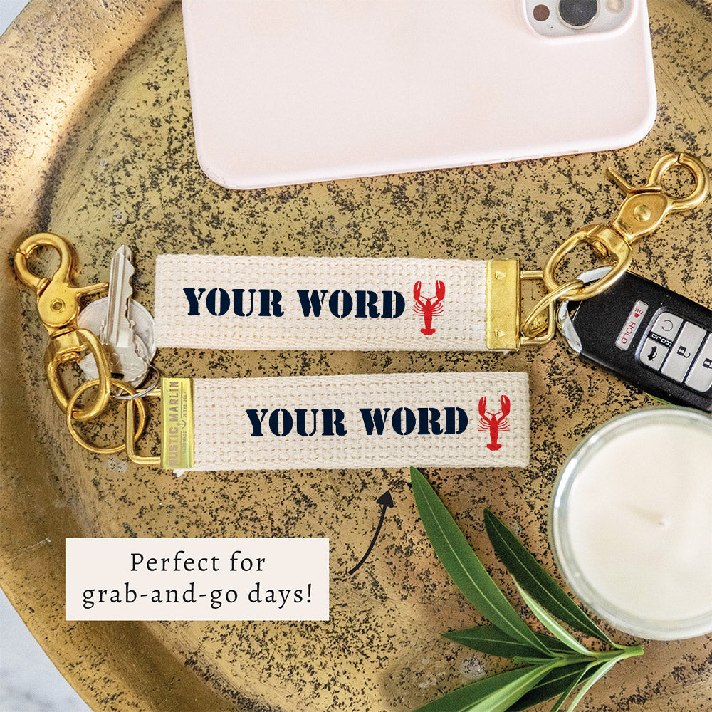 Lobsters Personalized Keychain