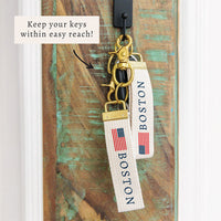 American Flag Personalized Keychain