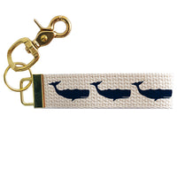 Repeating Whale Personalized Keychain
